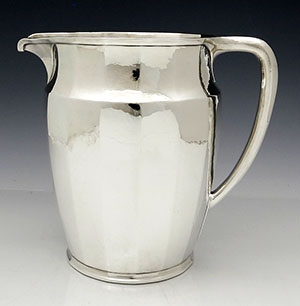 Tiffany & Co special hand work hammered sterling silver faceted pitcher